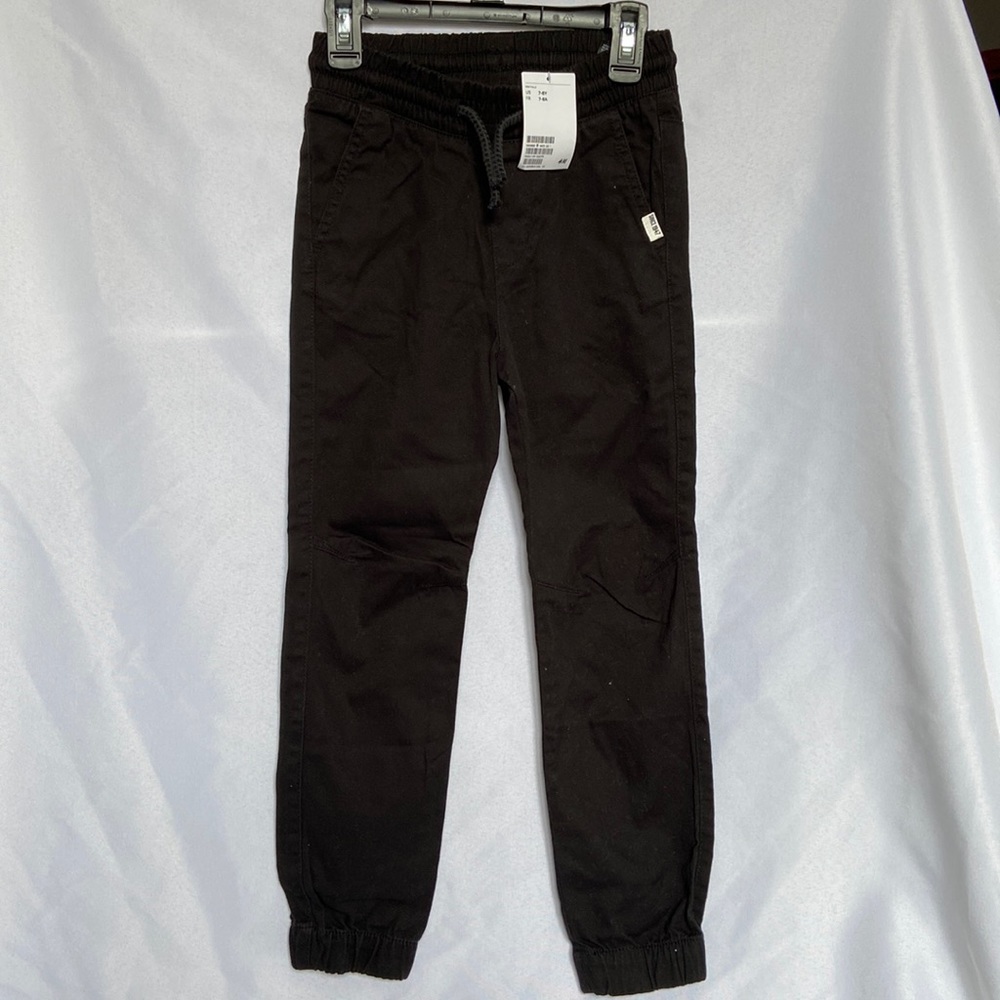Brand new boys size 7 to 8 years H&M black elastic waist pants